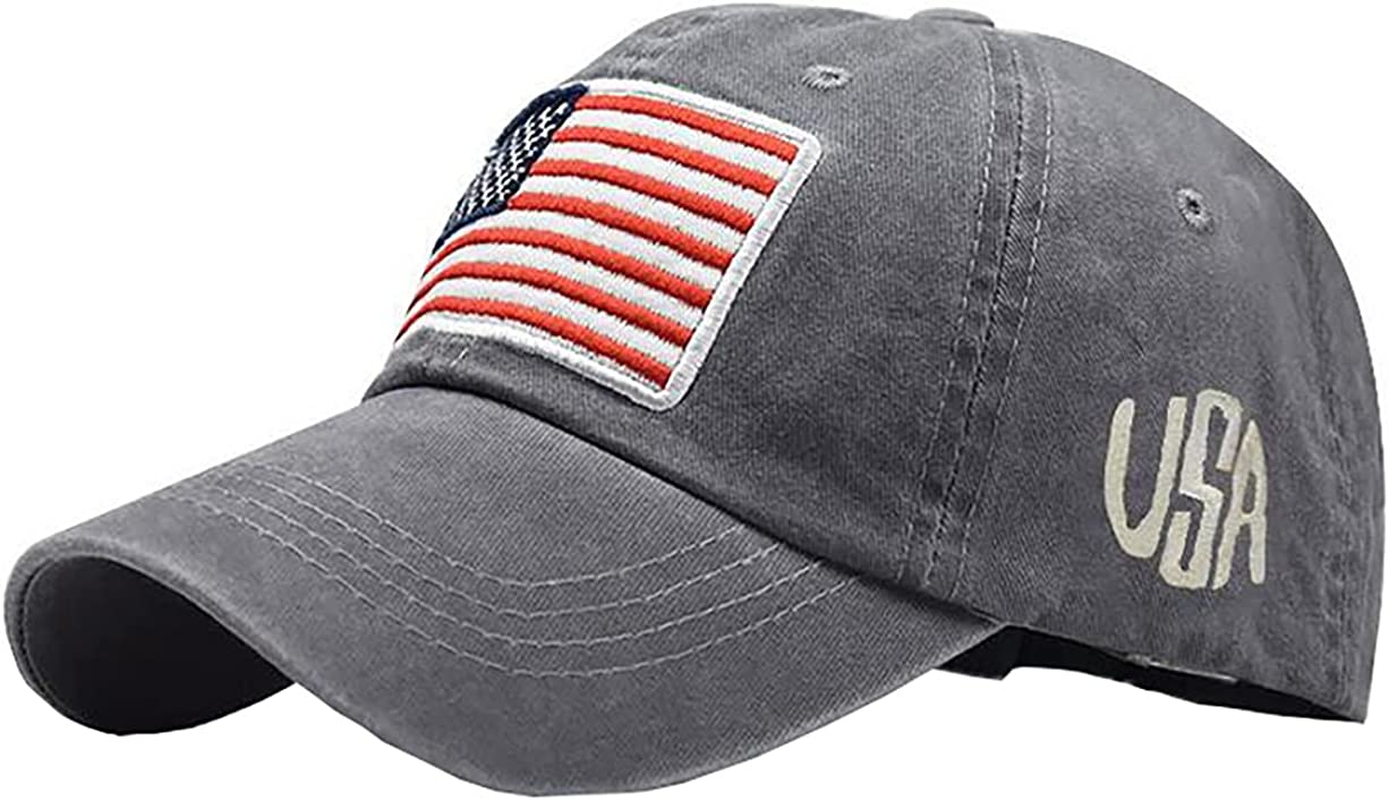 Adjustable Baseball Cap American Flag Hat Headdress Outdoor Sports Cap Peaked Cap Cotton