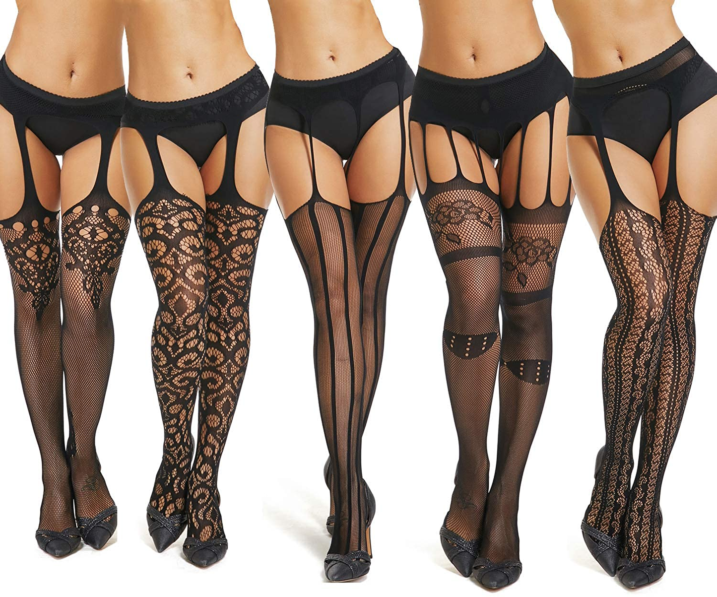 Akiido High Waist Tights Fishnet Stockings Thigh High Stockings Pantyhose