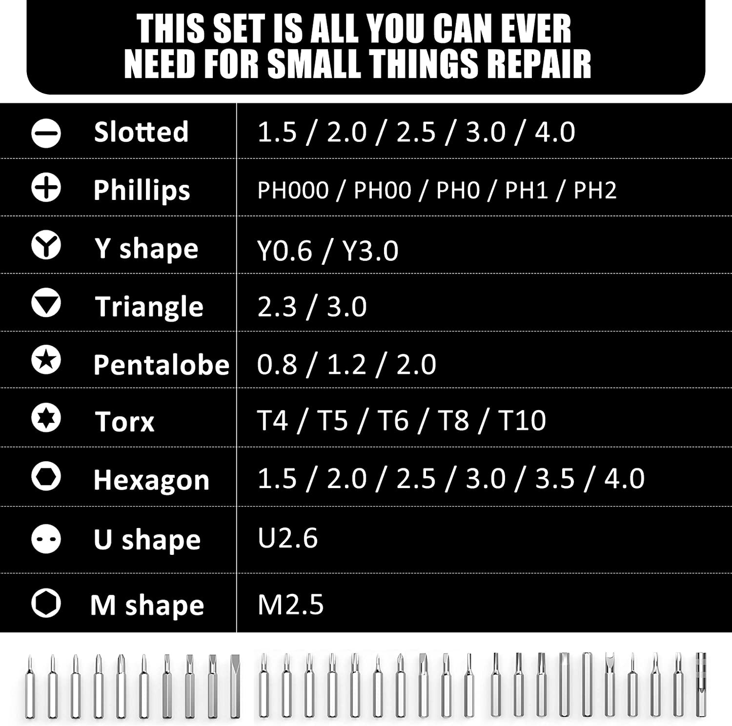 32 In 1 Small Screwdriver Set, Mini Magnetic Screwdriver Set – Contains 30 Bits Precision Repair Tool Kit, Screwdriver Tool Sets for Eyeglass, Watch, Phones, Laptop, Computers