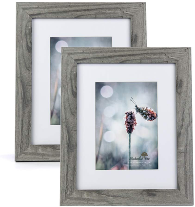 Scholartree Wooden Grey 8x10 Picture Frame 2 Set in 1 Pack