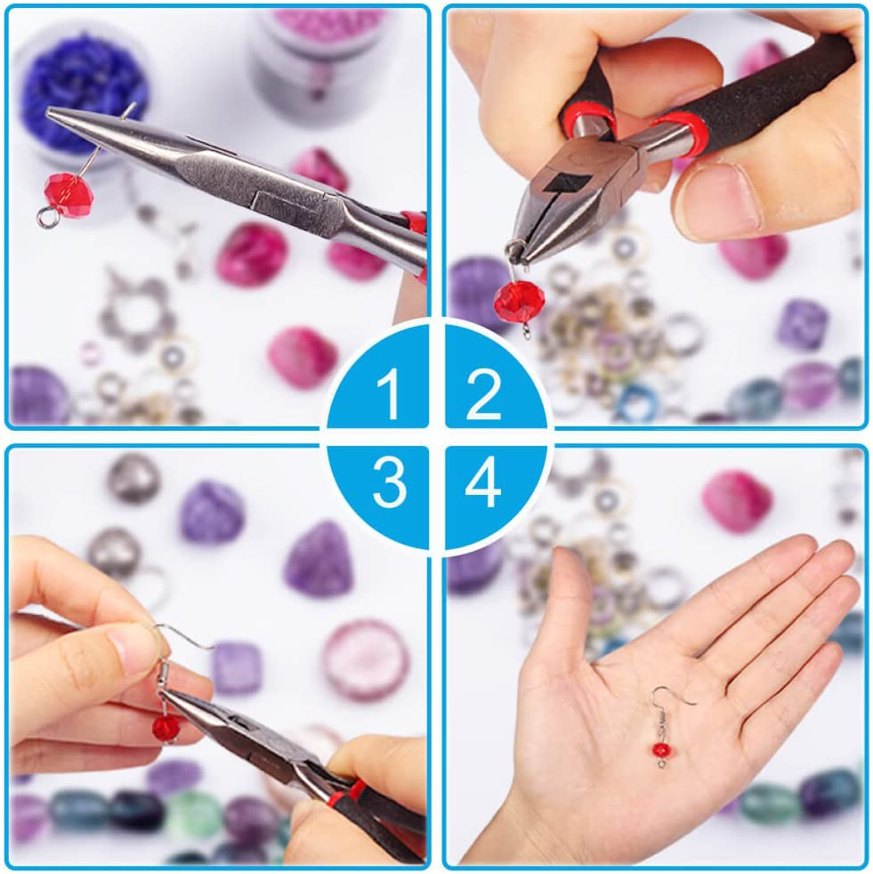 Paxcoo Jewelry Making Supplies Kit with Jewelry Tools, Jewelry Wires and Jewelry Findings for Jewelry Repair and Beading