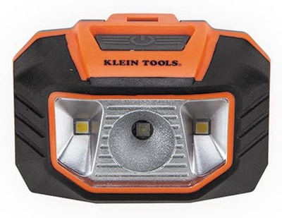 Klein Tools 56220 LED Light, Hard Hat Headlamp, Flood and Spot Light Tilts 45 Degrees, Anti-Slip Strap, for Work and Outdoor Hiking, Camping