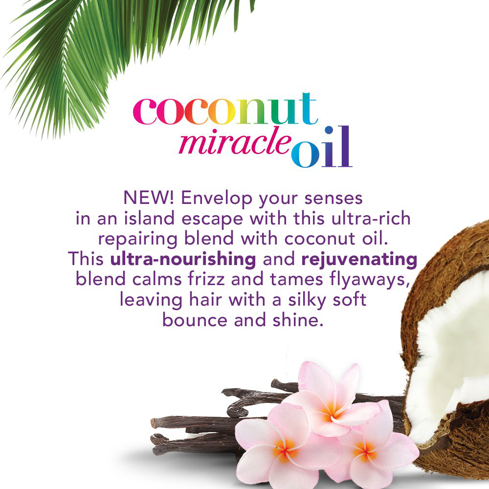 OGX Extra Creamy + Coconut Miracle Oil Hand-to-Heel Body Cream with Vanilla Bean, Fast-Absorbing Body Lotion for Dry Skin, Paraben-Free and Sulfated-Surfactants Free, 6 fl oz