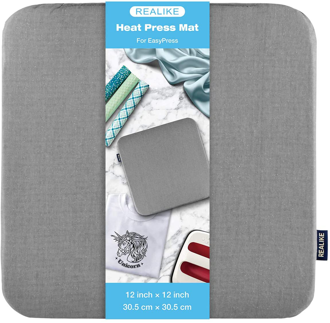 REALIKE Heat Press Mat for Cricut EasyPress Machines Easy Press Mat for HTV Craft Vinyl Ironing Insulation Transfer Projects