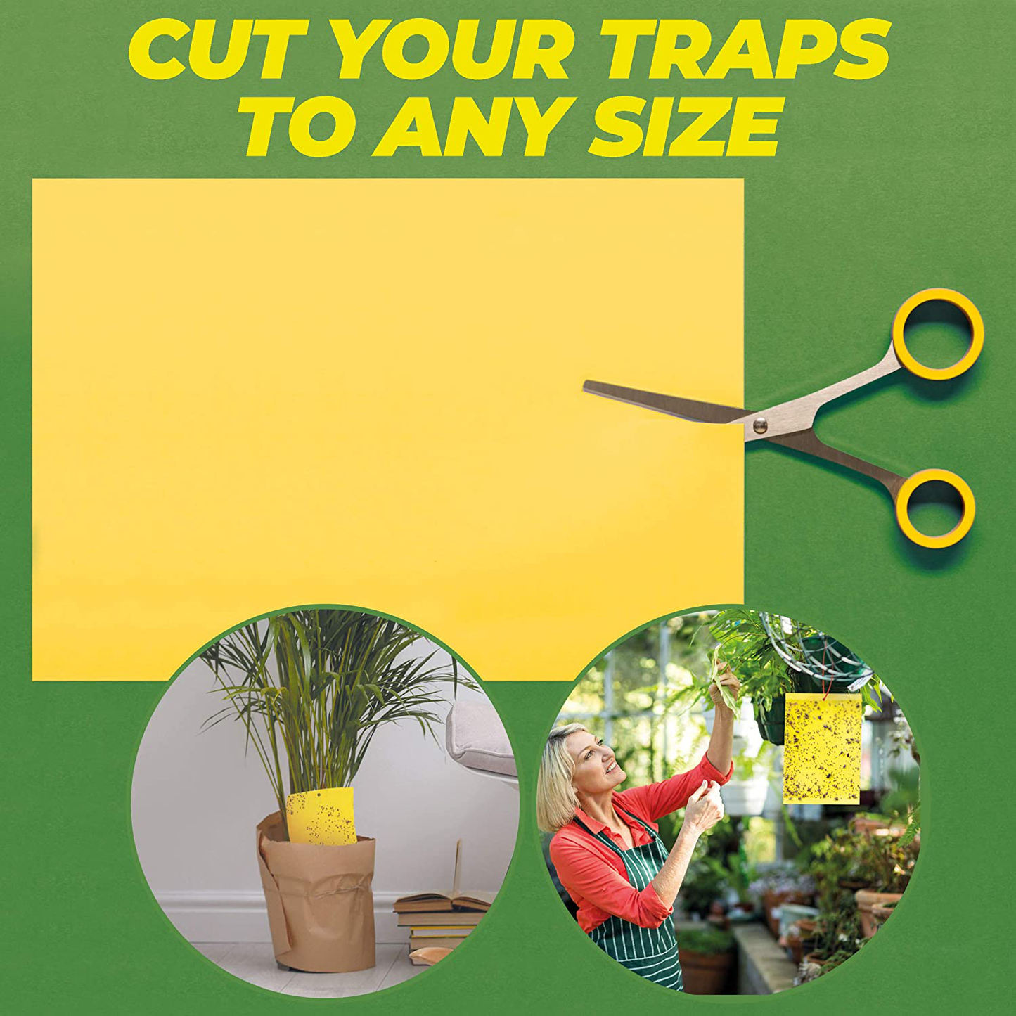 Fruit Fly Trap (20 Pack), Double-Sided Yellow Sticky Traps (Indoor & Outdoor), Fruit Fly Traps for Kitchen & Plants, Fruit Fly Killer - Sticky Gnat Trap Indoor Solution, Fungus Gnat Traps