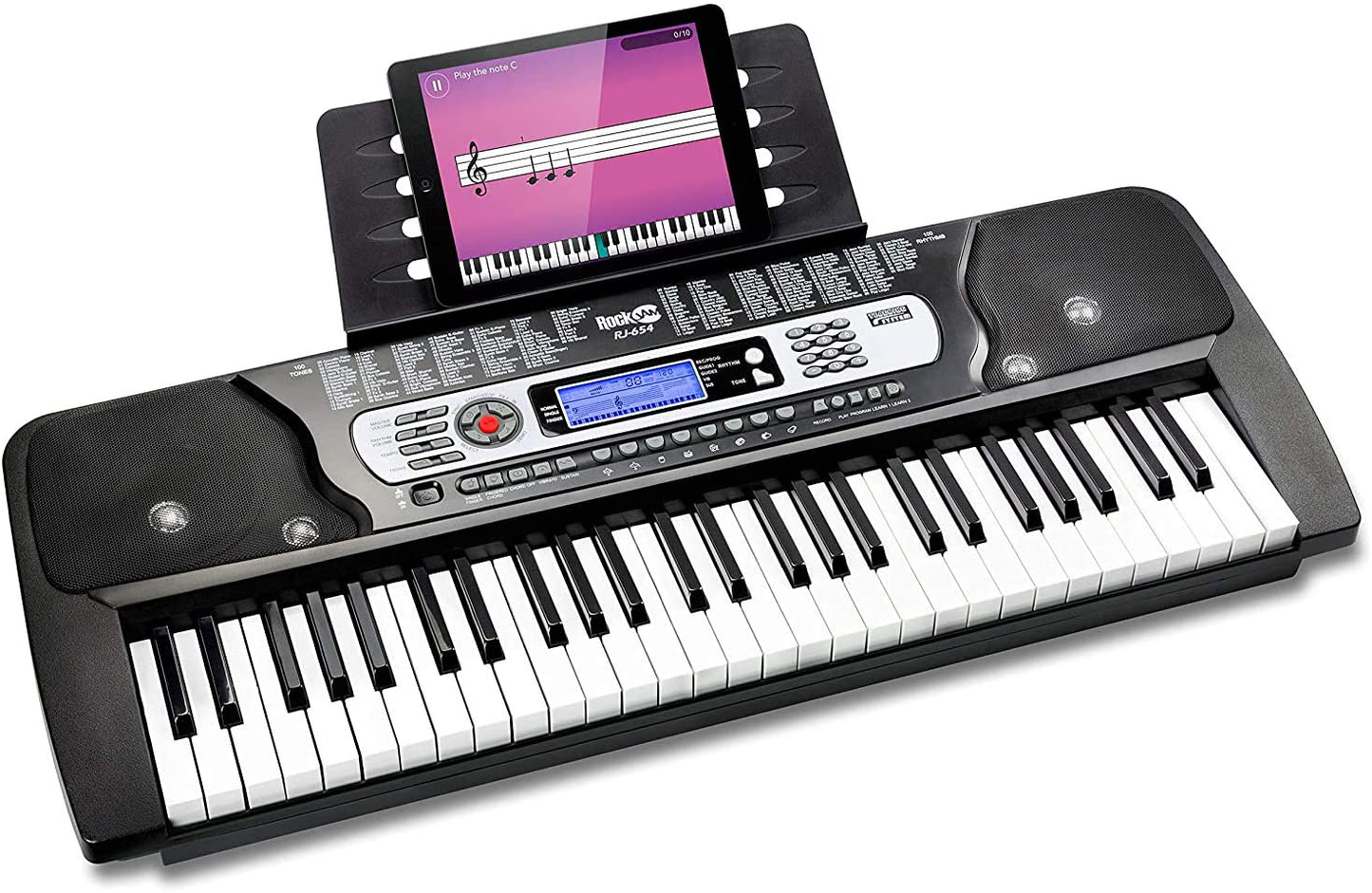 Rockjam (RJ549) 49-Key Portable Electric Keyboard Piano with Power Supply, Sheet Music Stand and Simply Piano App