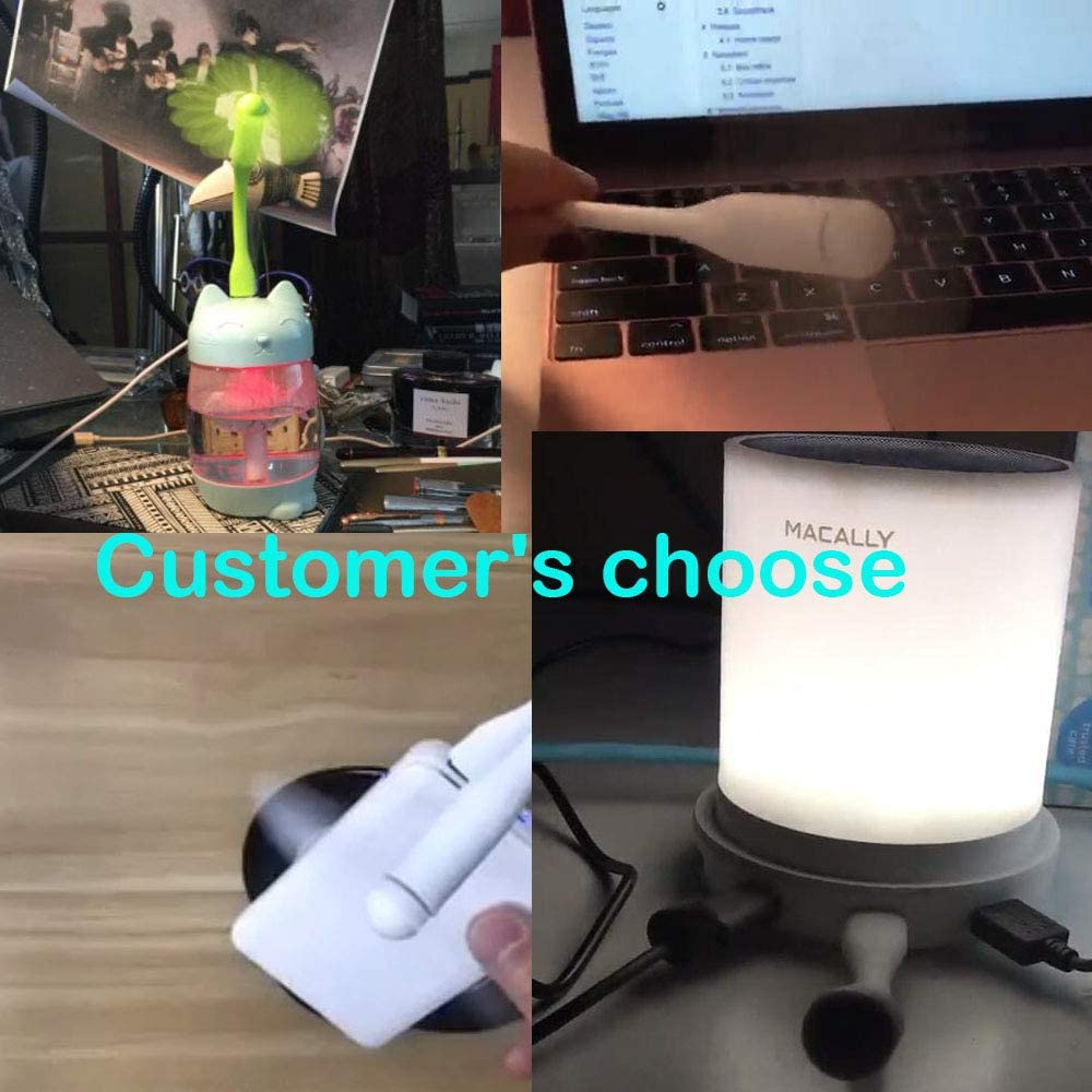 Mini USB Fan.Personal Portable Pocket Fan.Mini Fan for Mini Humidifier/Power Bank/Library/Cinema/Office/Outdoor Traveling/Camping/Fishing【4 PACK 】Black