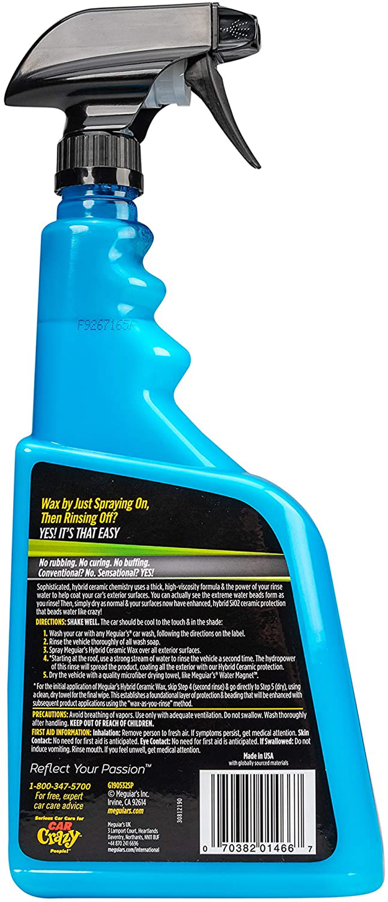 Meguiar's G190532SP Hybrid Ceramic Wax - The Car Enthusiast's Car Wax, 32 Fluid Ounces