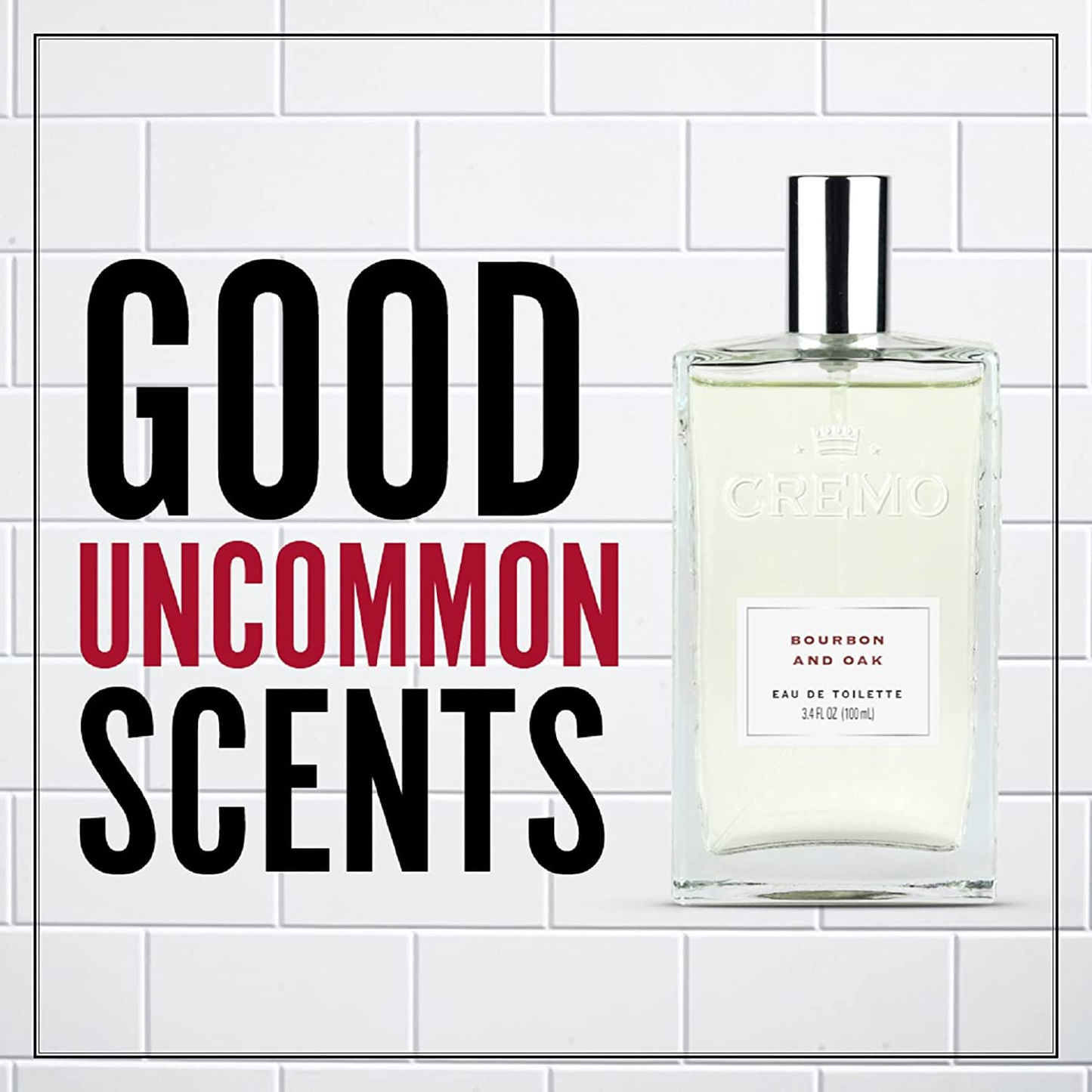 Cremo Bourbon & Oak Cologne Spray, a Sophisticated Blend of Distiller’S Spice, Fine Bourbon and White Oak, 3.4 Oz