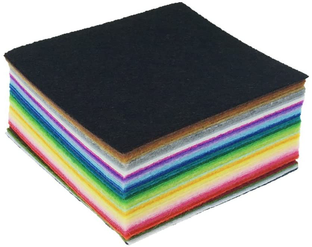 42pcs Felt Fabric Sheet Assorted Color DIY Craft Squares Felt