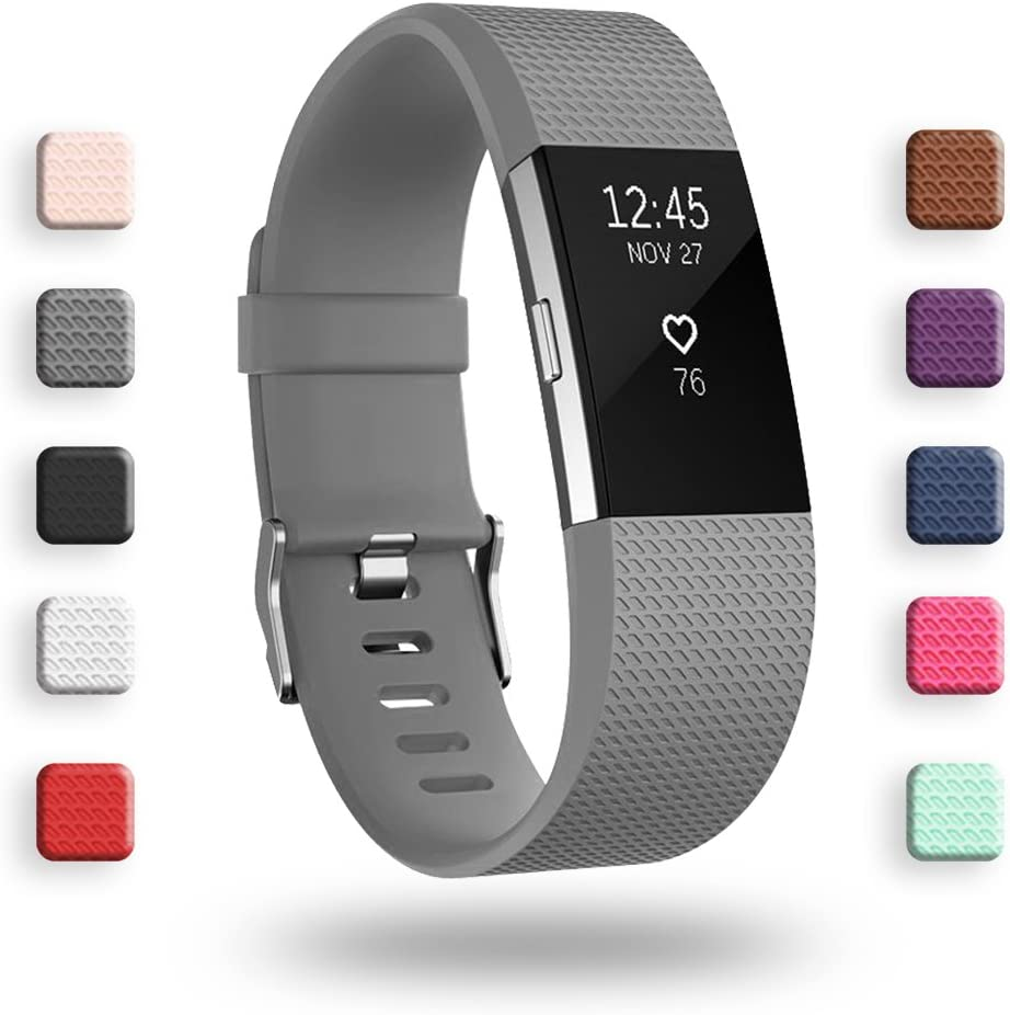 Replacement Bands Compatible for Fitbit Charge 2, Classic & Special Edition Adjustable Sport Wristbands