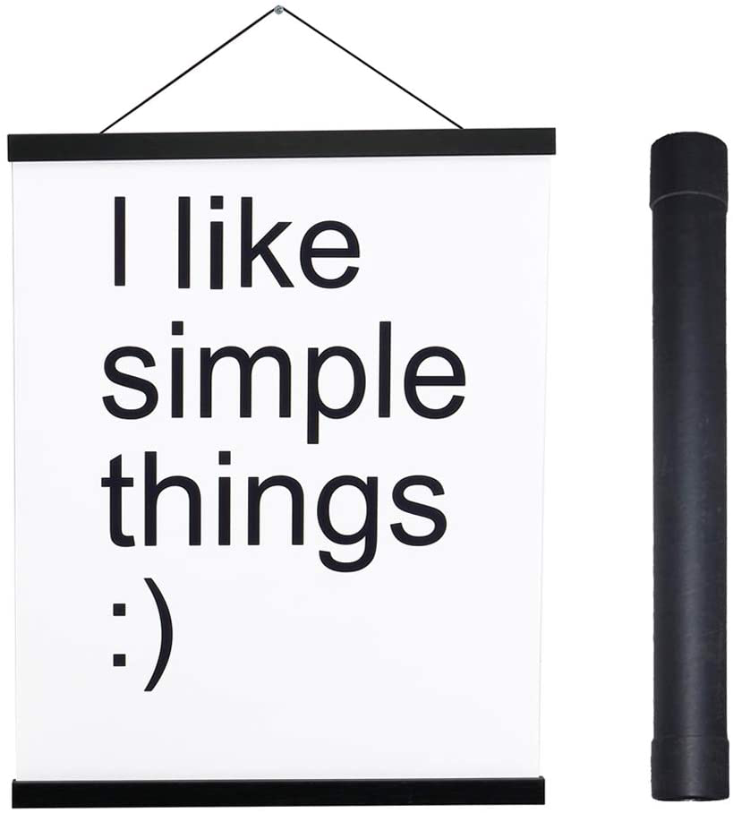 Artmag Magneitc Poster Hanger Frame, 13x19 13x22 13x24 Light Wood Wooden Magnet Canvas Artwork Print Dowel Poster Hangers Frames Hanging Kit (Mahogany, 13")
