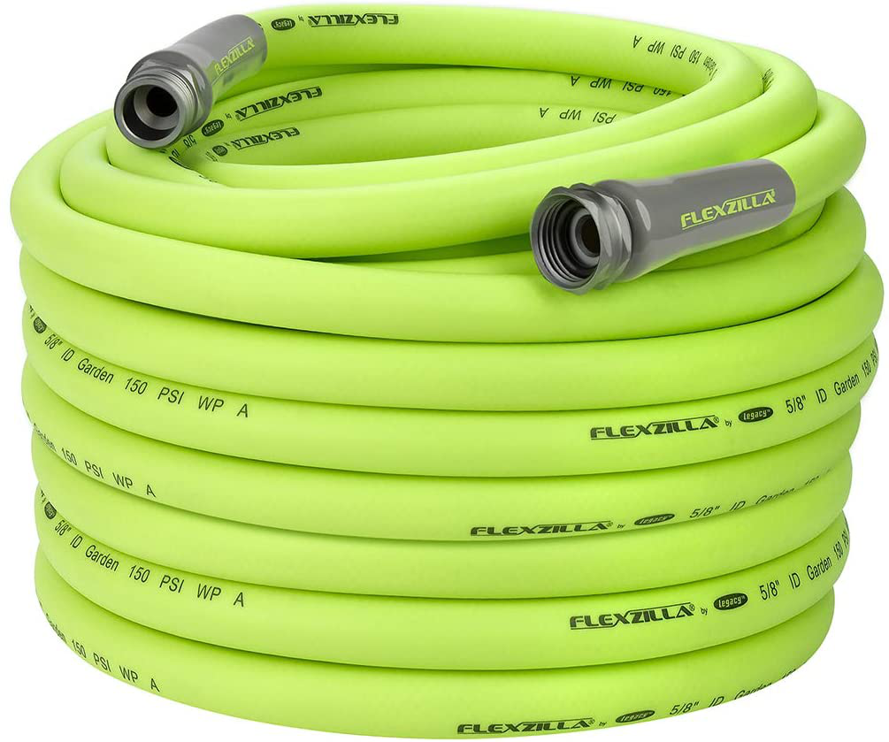 Flexzilla HFZG5100YW Garden Lead-in Hose 5/8 in. x 100 ft, Heavy Duty, Lightweight, Drinking Water Safe, Green