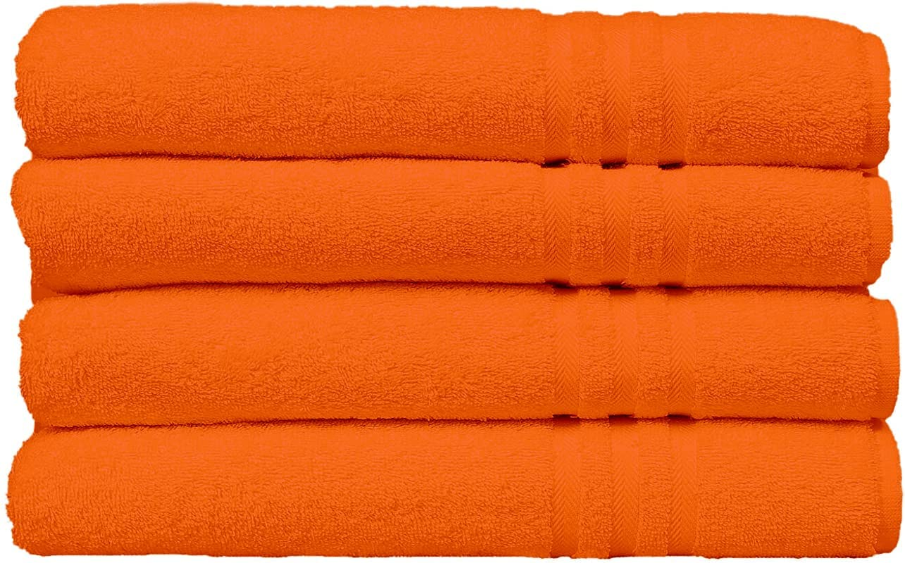 ECO TOWELS 100% Cotton Bath Towels - Cotton Towels for Bathroom - Set of 4 Bath Towel - Shower Towels, Highly Absorbent Bath Towel 27”X54”