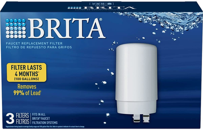 Brita Basic Replacement Water Filters, White, 3 Count