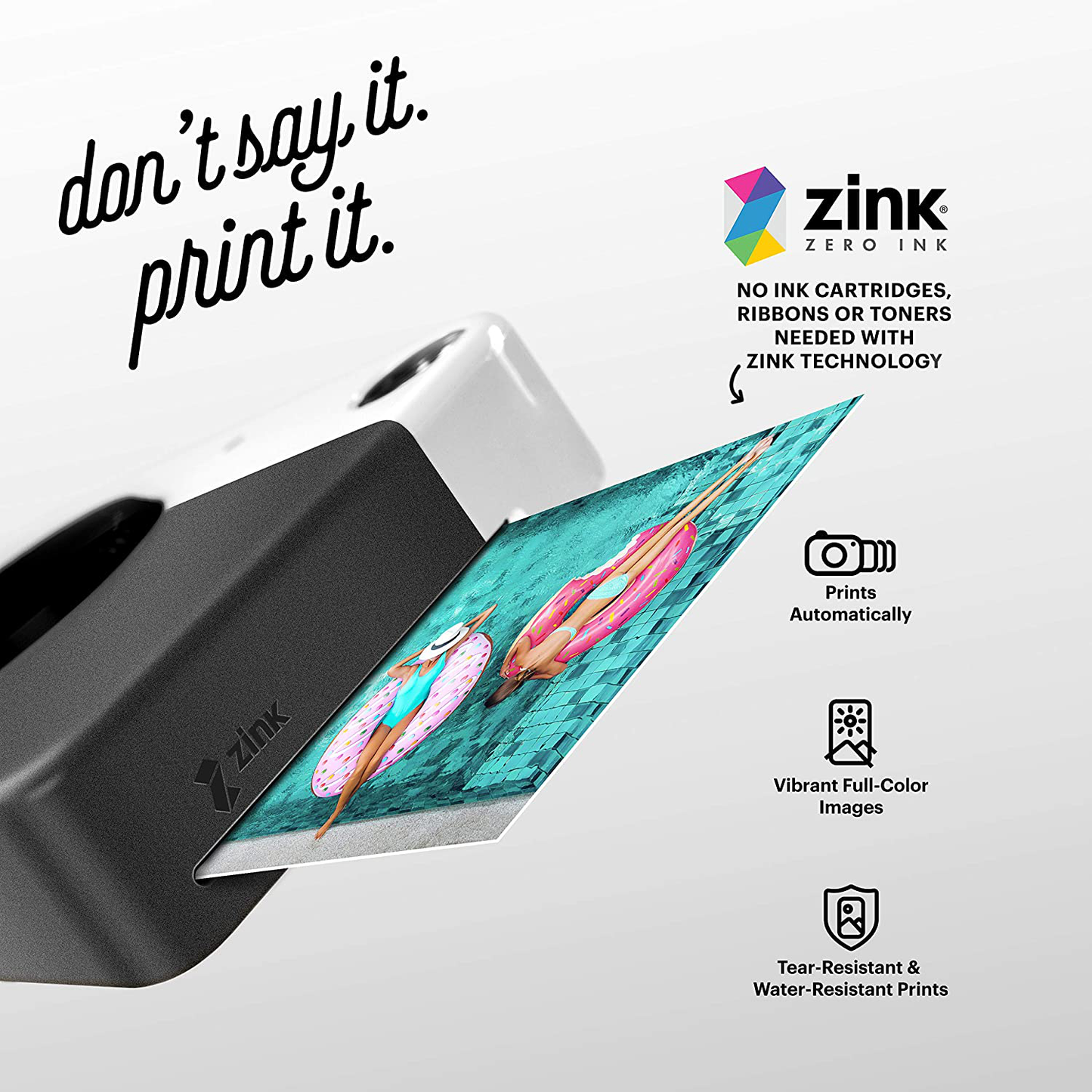 Kodak 2"x3" Premium Zink Photo Paper (20 Sheets) Compatible with Kodak Smile, Kodak Step, PRINTOMATIC
