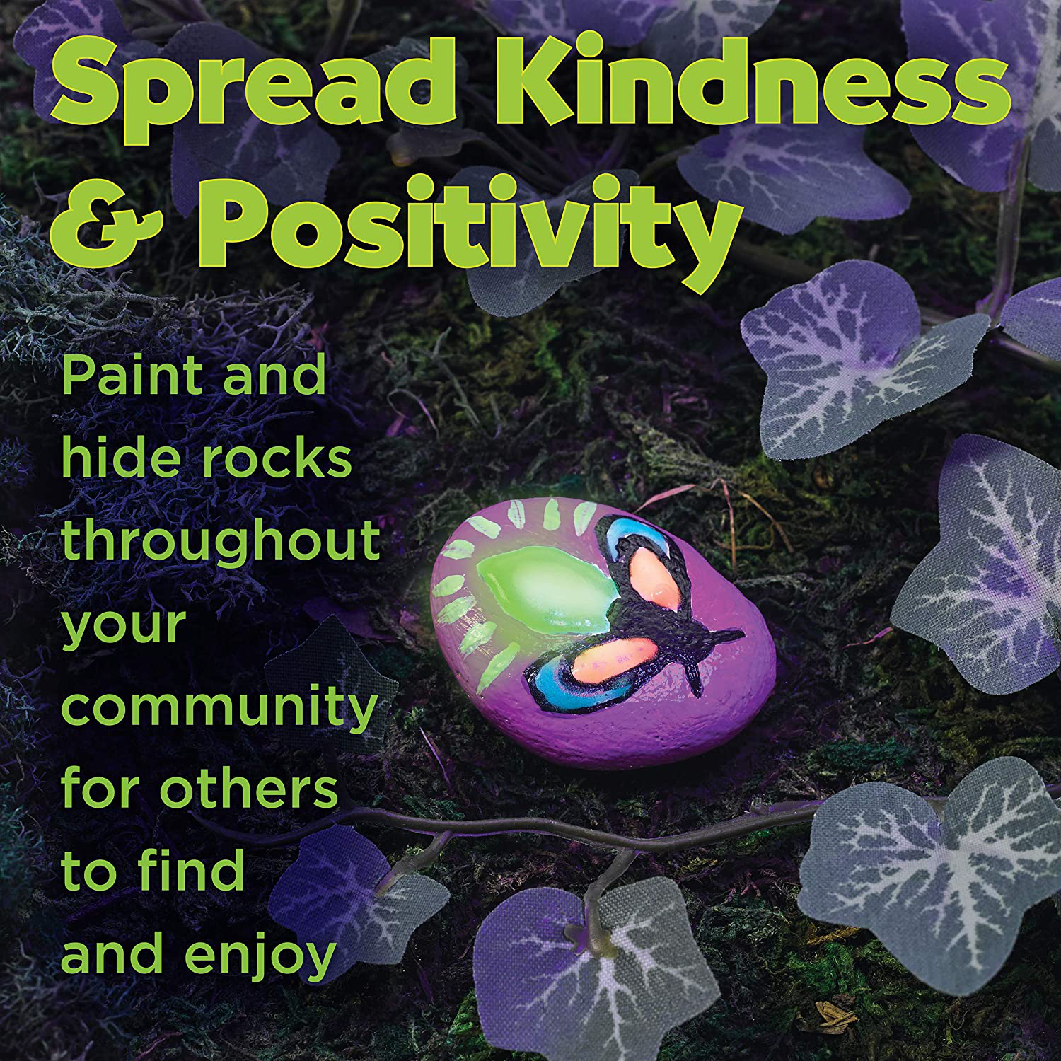 Creativity for Kids Rock Painting Kit - Paint 10 Rocks with Water Resistant Paint