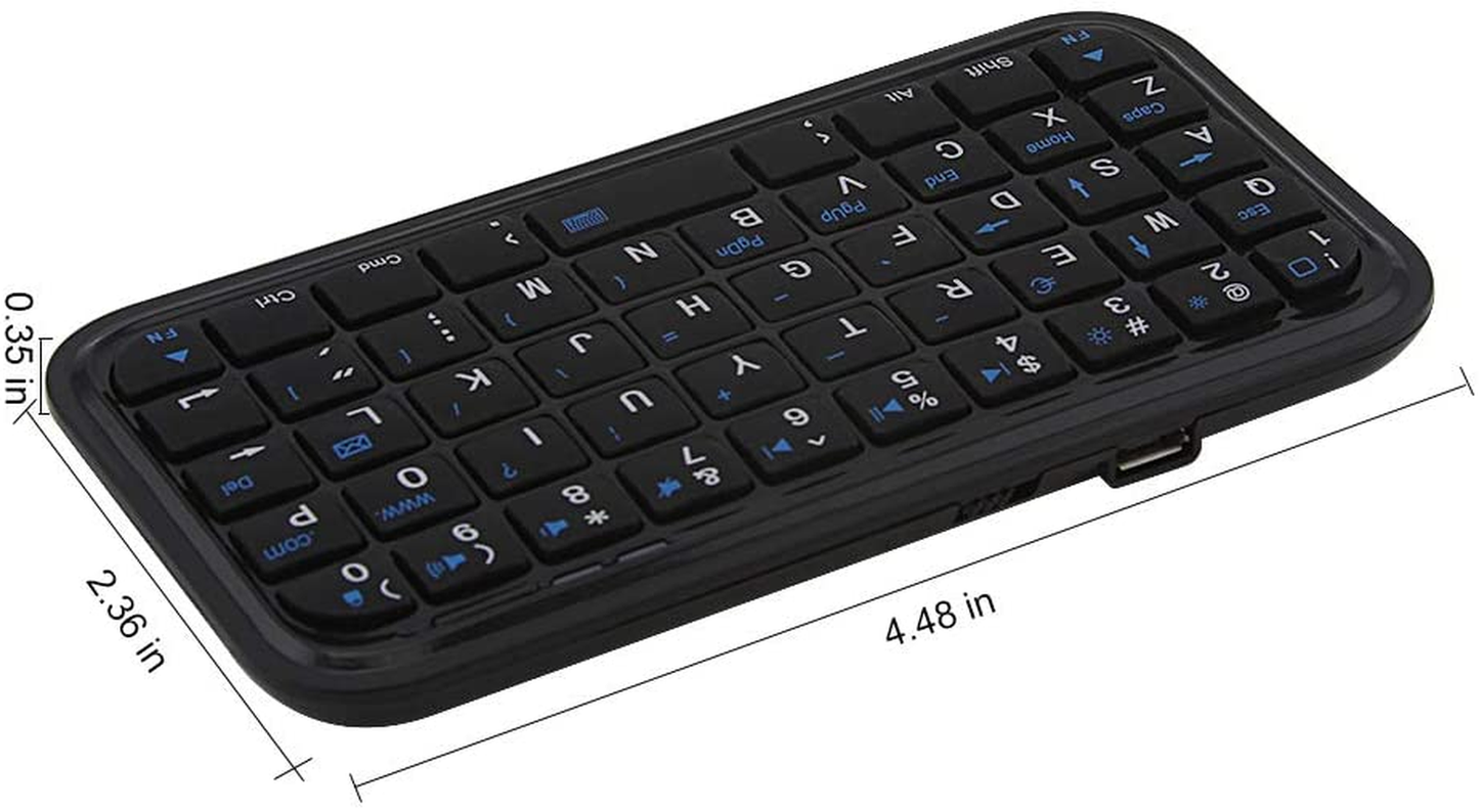 Bluetooth 3.0 Keyboard,Rechargeable Mini Slim Travel Size Wireless Pocket Keypad Small Portable 49 Keys Keyboard for PC Notebook Tablets Smartphones