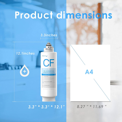 Waterdrop WD-G3-N1CF Filter, Replacement for WD-G3-W Reverse Osmosis System, 6-month Lifetime