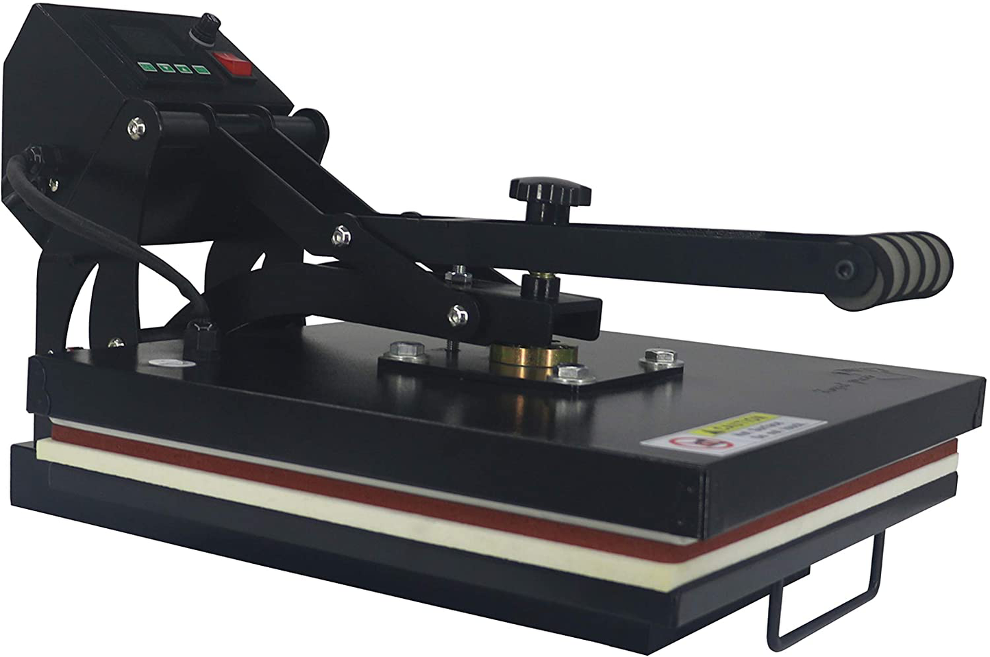 RoyalPress 15" x 15" Color LED Industrial-Quality Digital Sublimation Heat Transfer Machine T-Shirt Heat Press Machine, 15" x 15", Black