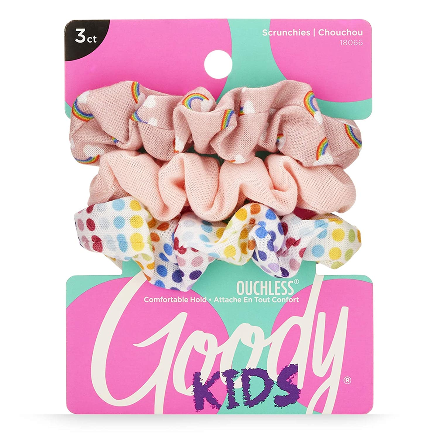 Goody Ouchless Elastic Hair Ties - 60 Count, Assorted in Brights and Pastels - Perfect for Fine, Curly Hair and Sensitive Scalps - Pain Free Hair Accessories for Men, Women, Girls and Boys