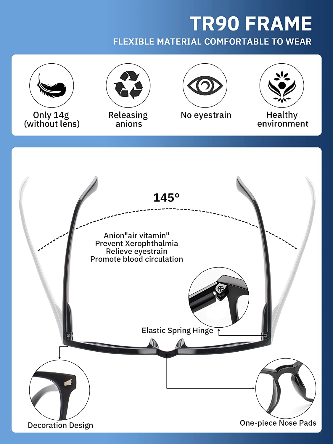 CCVOO 5 Pack Blue Light Blocking Reading Glasses, Filter UV Ray/Glare Fashion Non Prescription Fake Gaming Eyeglasses Women/MenC1 Mix, 0.0)