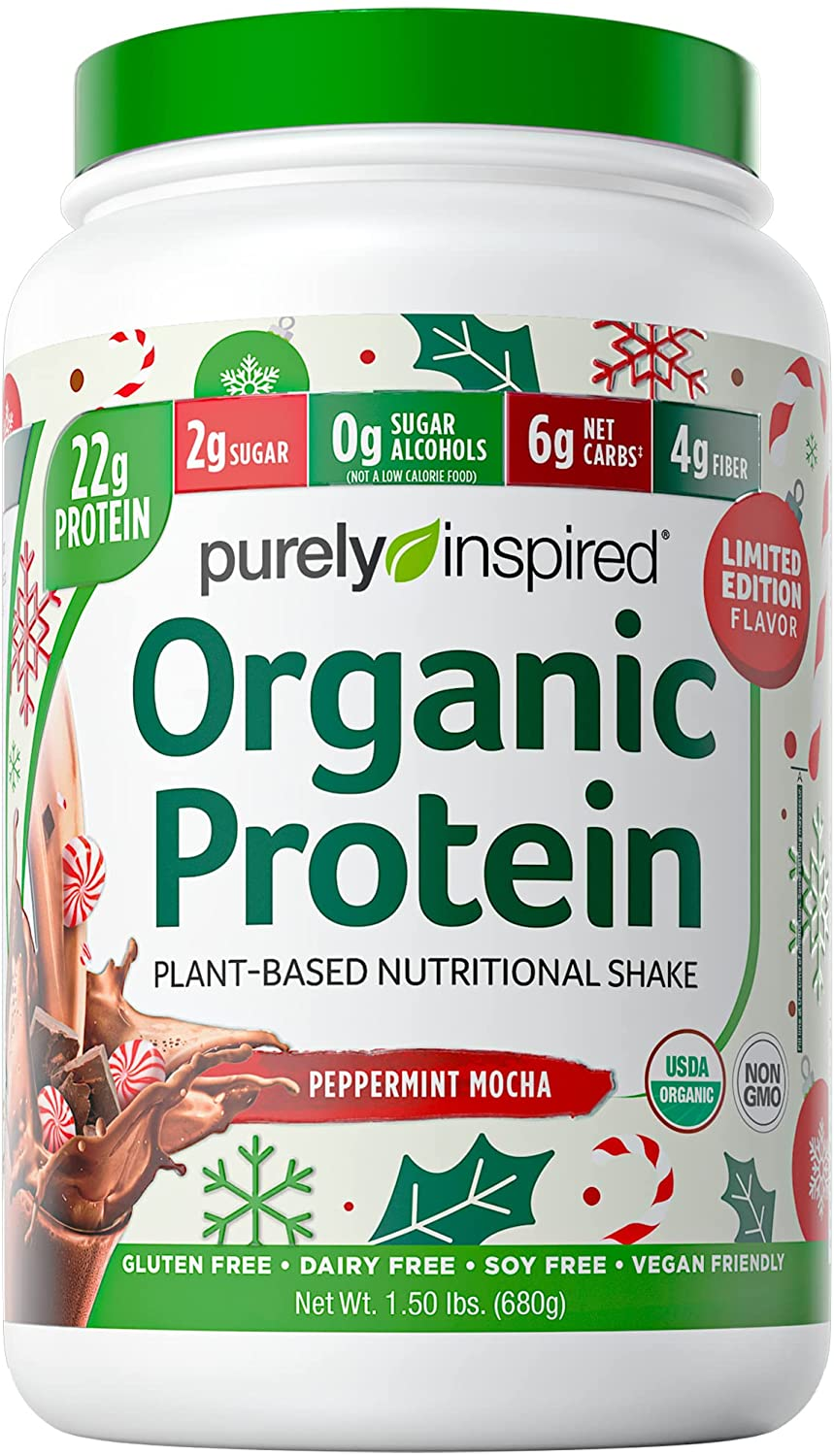 Plant Based Protein Powder | Purely Inspired Organic Protein Powder | Vegan Protein Powder for Women & Men | 22G of Plant Protein | Pea Protein Powder | Vanilla Protein Powder, 1.5 Lb (17 Servings)