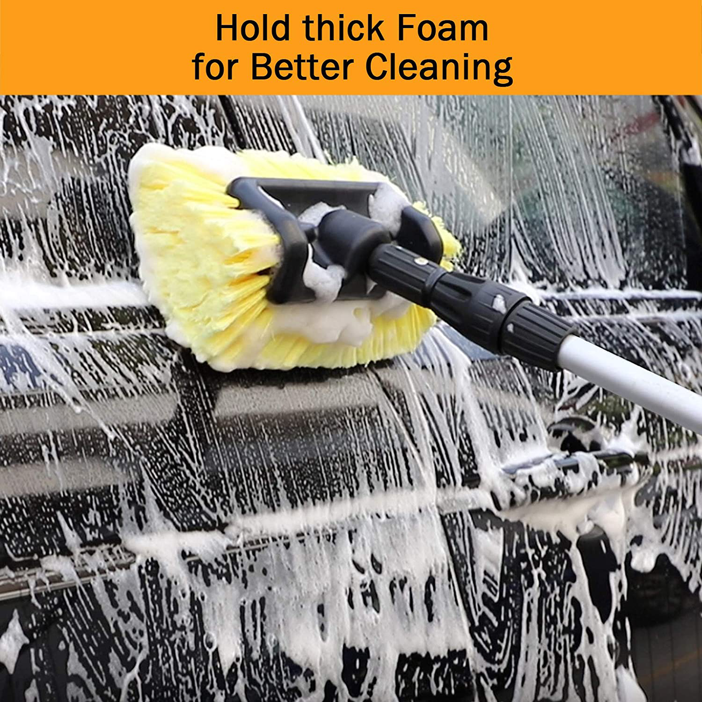 MOFEEZ Pro Car RV Marine Household Soft Detailing Bristle Scrub Brush 10"