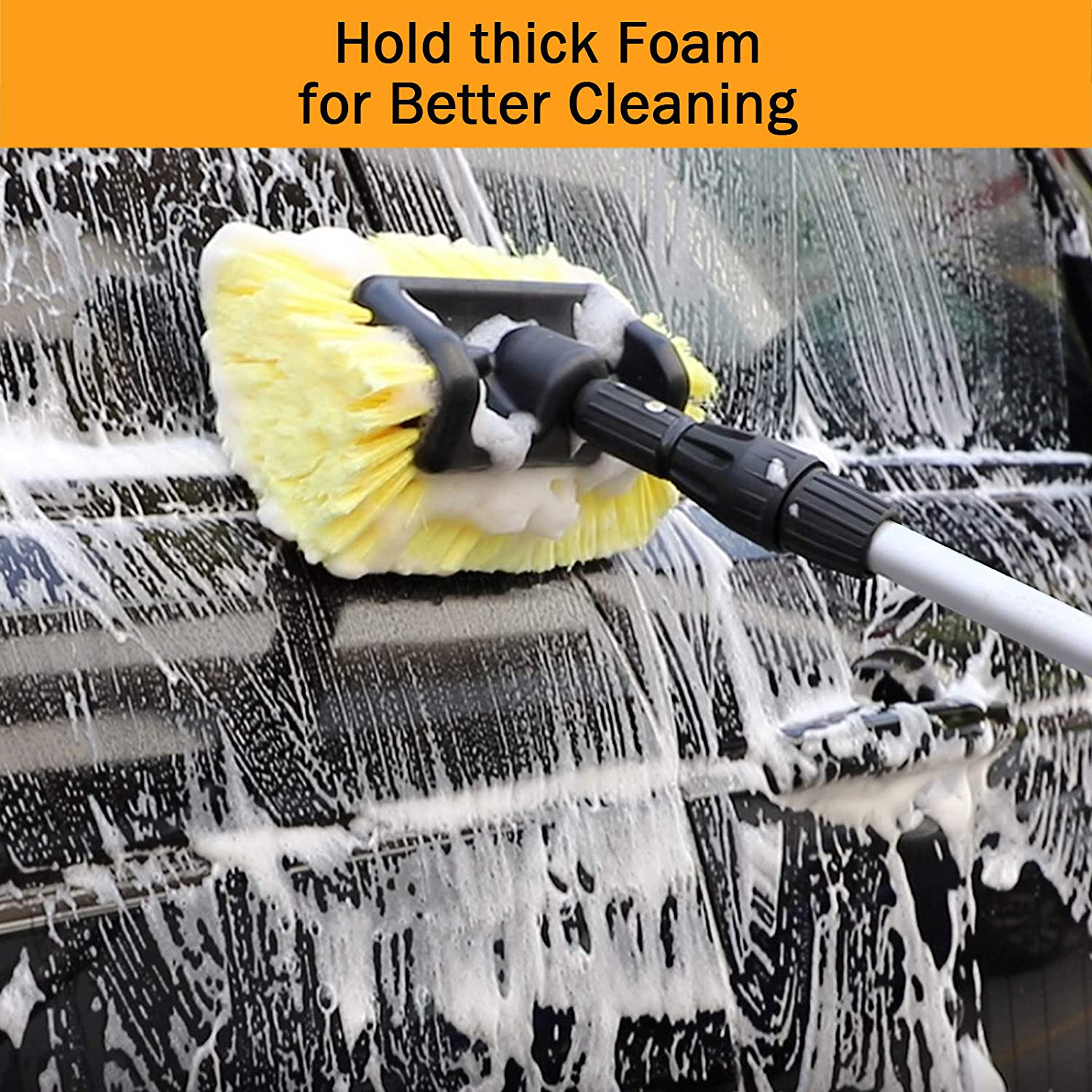 MOFEEZ Pro Car RV Marine Household Soft Detailing Bristle Scrub Brush 10"