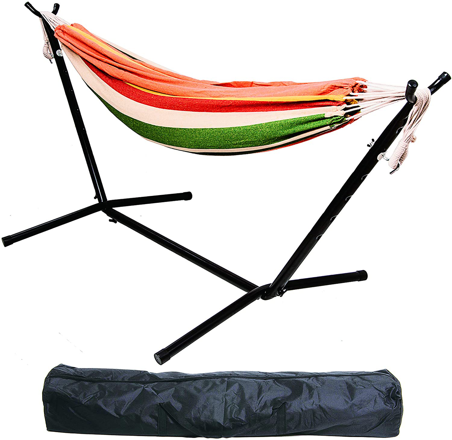 BalanceFrom Double Hammock with Space Saving Steel Stand and Portable Carrying Case, 450-Pound Capacity