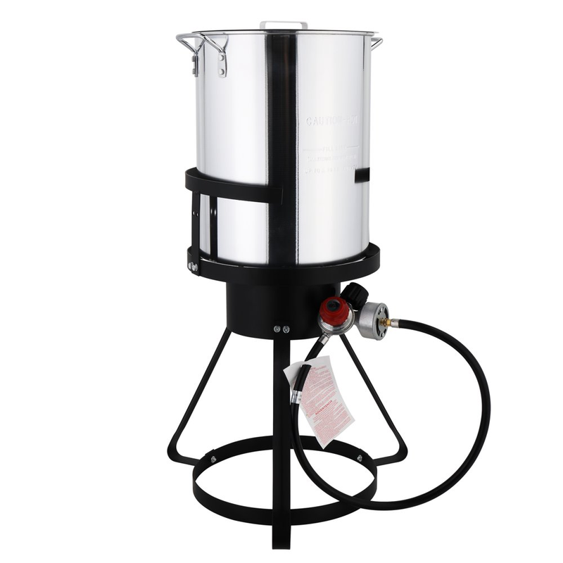 Outdoor Propane Fryer Aluminum Frying/Boiling Turkey Fryer Pot 30QT