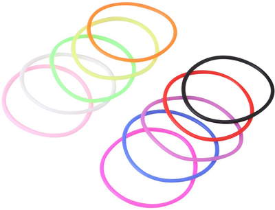 Senkary 120 Pieces Multicolor Silicone Jelly Bracelets Nonluminous Hair Ties for Party, Adults, Women, Girls (10 Colors)