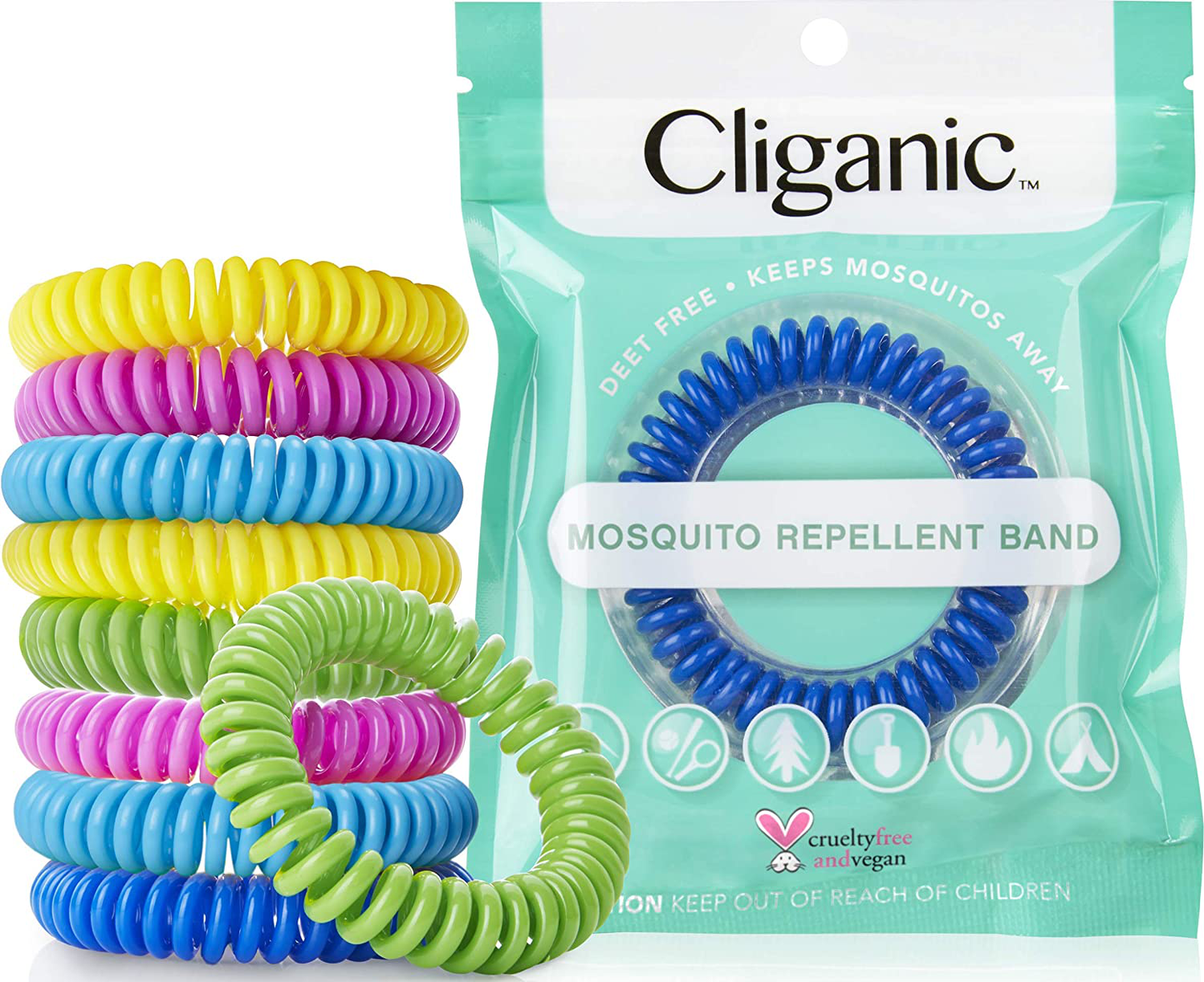 Multi Pack Mosquito Repellent Bracelets, DEET-Free Waterproof Bands