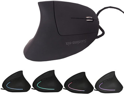 Wired Vertical Mouse,800/1200/2000/3200 Adjustable DPI High Sensitivity Ergonomic USB Mouse for Computers and Laptops