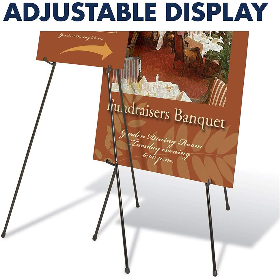 Quartet Easel, Instant Easel Stand, Heavy-Duty, 64", Supports 10 lbs., Tripod Base