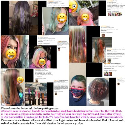 New Hair Chalk Comb Temporary Hair Color Dye for Girls Kids, Washable Hair Chalk for Girls Age 4 5 6 7 8 9 10 Birthday Party Cosplay DIY, Children S Day, 6 Colors