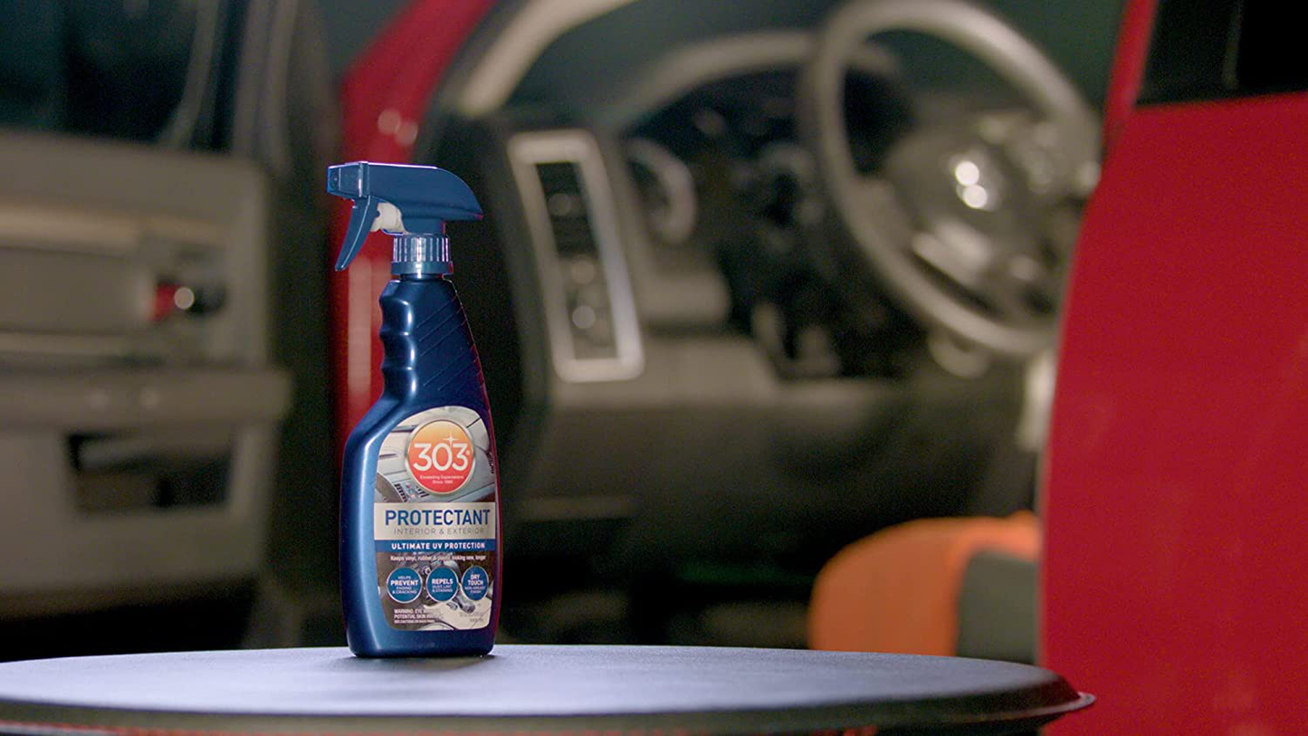 303 Protectant - Automotive Interior And Exterior - Ultimate UV Protection - Helps Prevent Fading And Cracking - Repels Dust, Lint, And Staining - Non Greasy Finish, 16 fl. oz. (30382CSR)