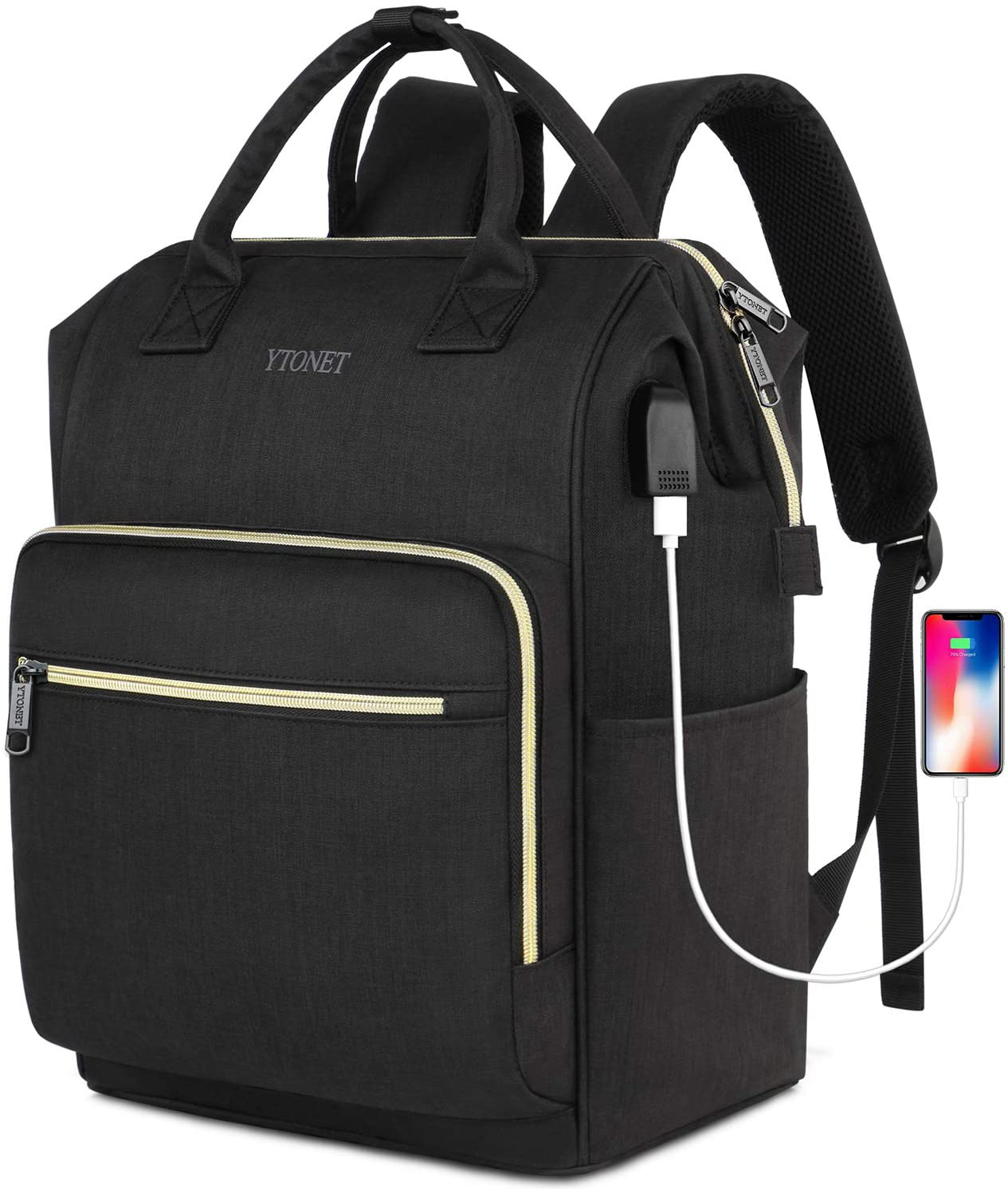 Laptop Backpack for Women Men, Travel Backpack for 15.6 Inch Laptop with RFID Pocket USB Charging Port