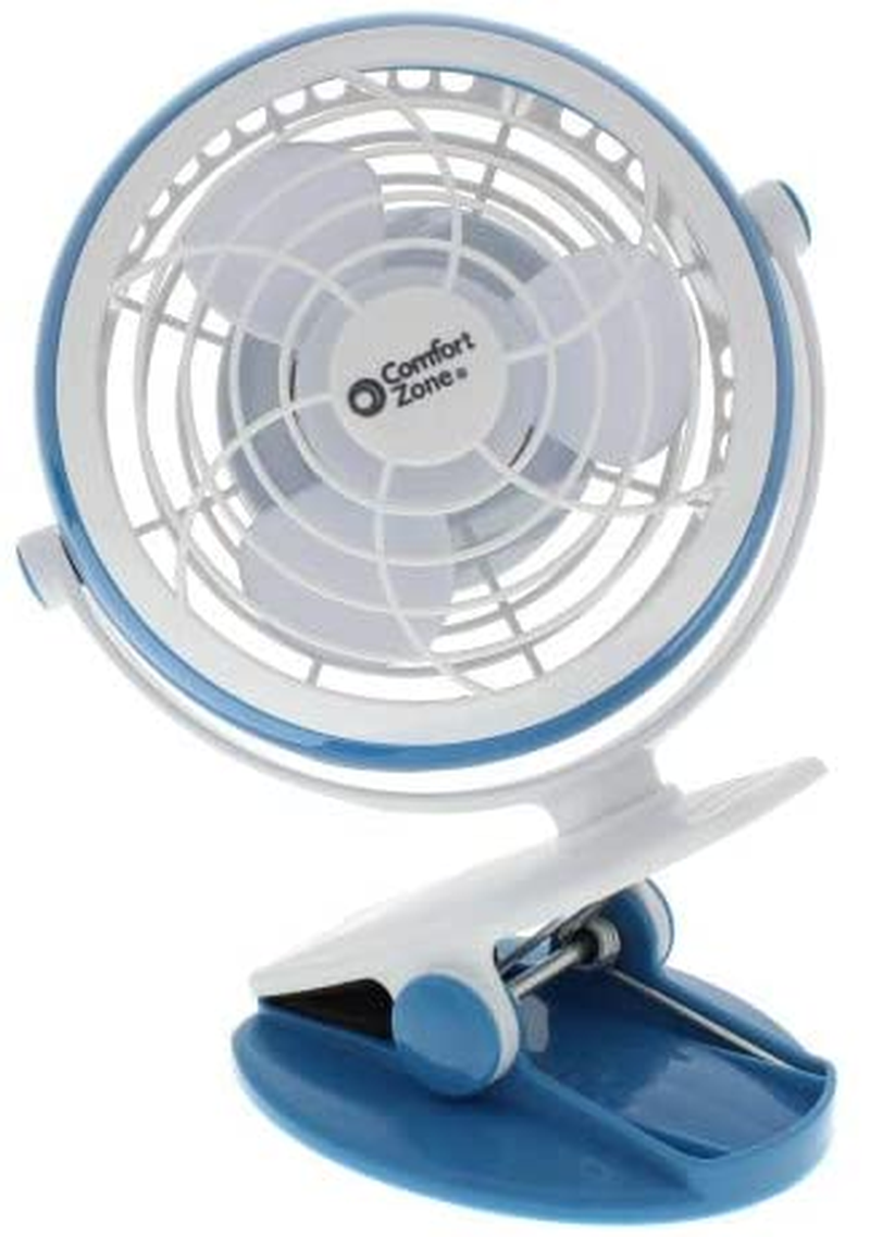 Comfort Zone Lightweight 4" USB Clip on Fan