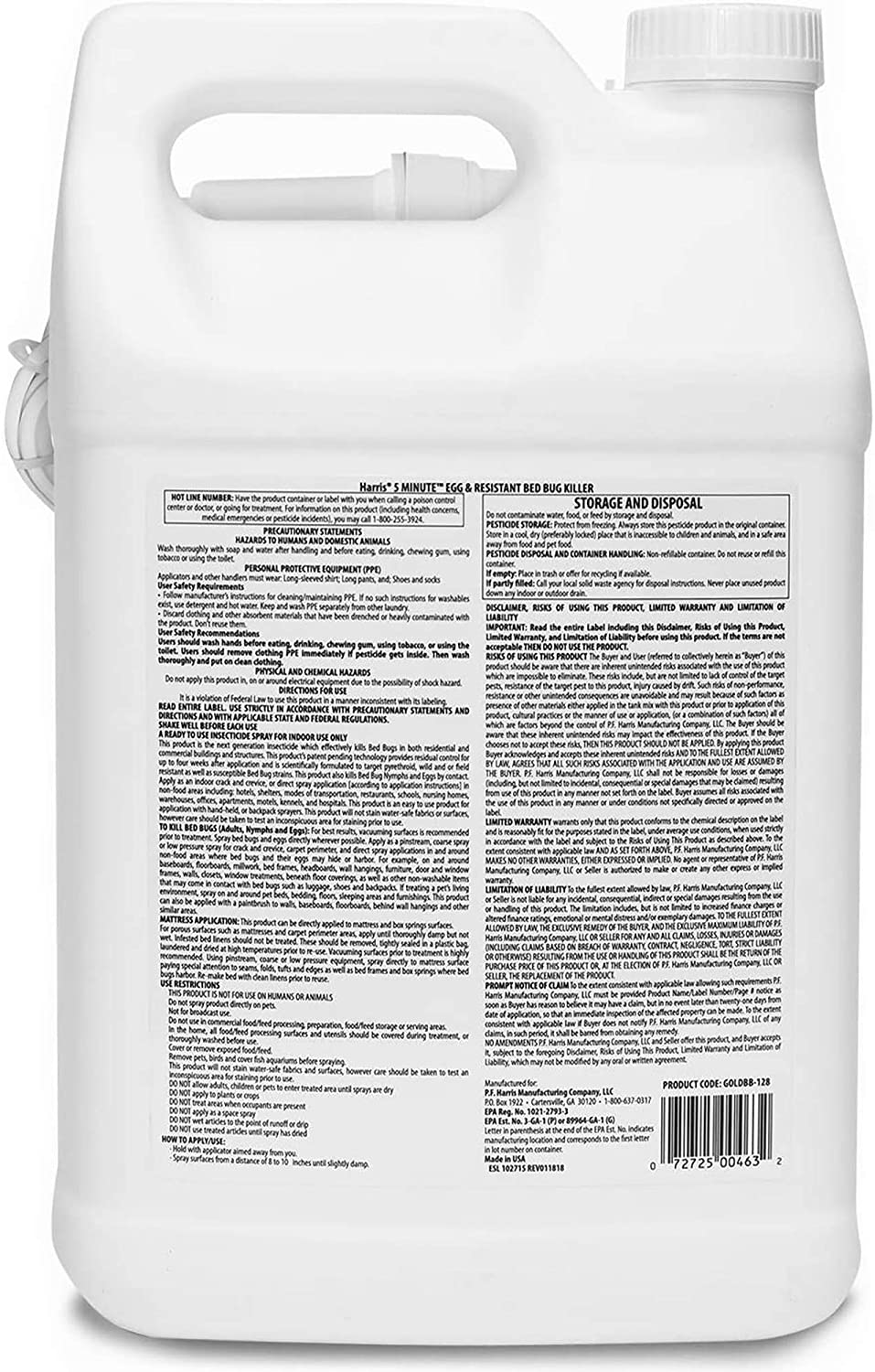 HARRIS 5 Minute Bed Bug Killer, Odorless and Non Staining Formula (32oz)