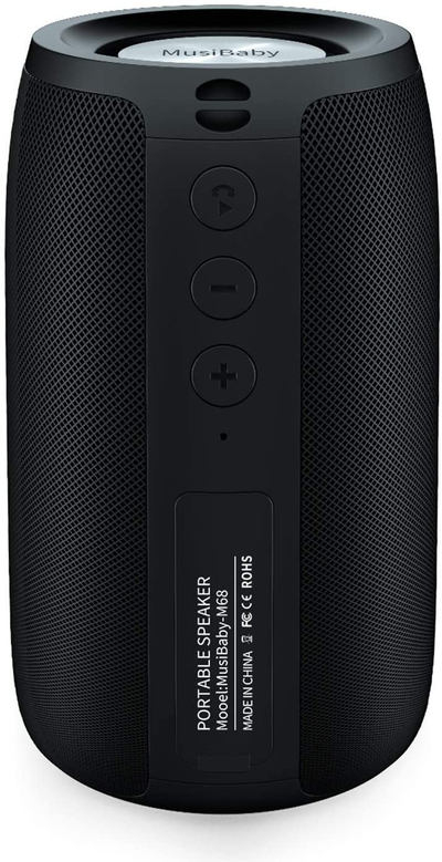 Bluetooth Speaker,MusiBaby Speaker,Outdoor, Portable,Waterproof,Wireless Speakers,Dual Pairing, Bluetooth 5.0,Loud Stereo,Booming Bass,1500 Mins Playtime for Home&Party Black