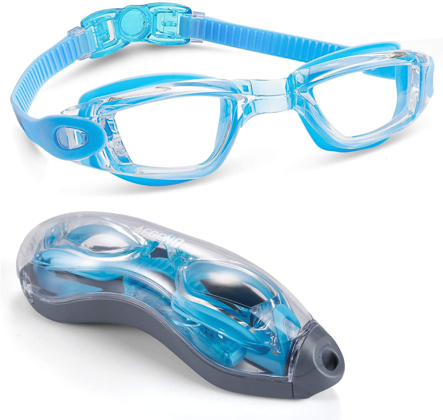 Aegend Swim Goggles, Swimming Goggles No Leaking Anti Fog Adult Men Women Youth