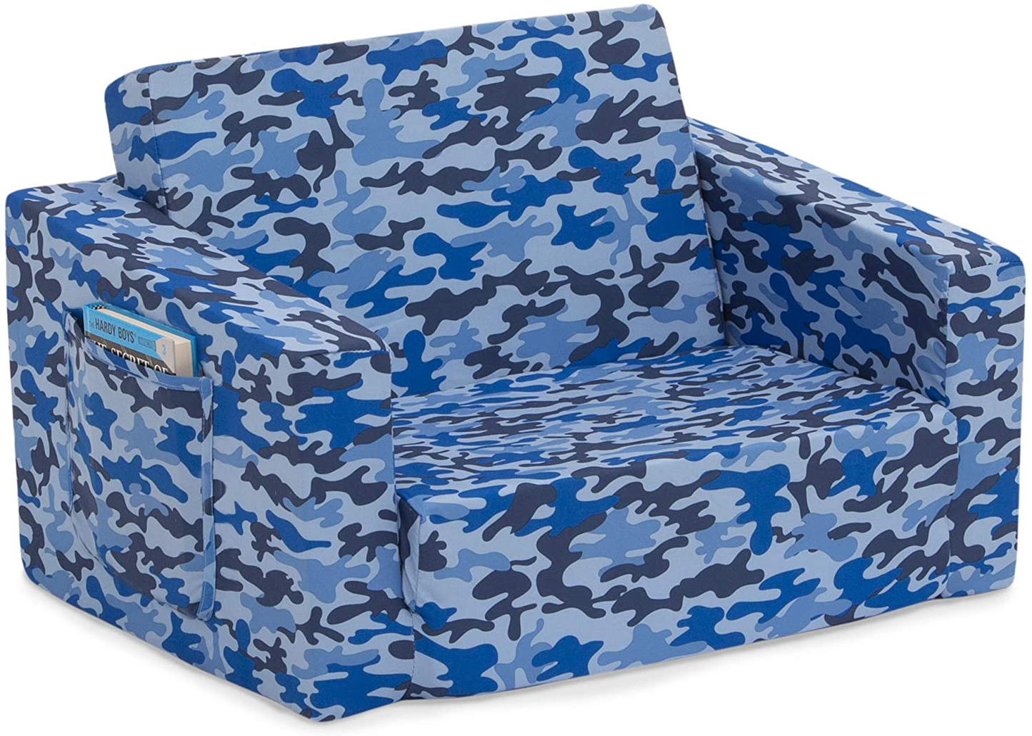 Delta Children Cozee 2-In-1 Convertible Sofa to Lounger - Comfy Flip Open Couch/Sleeper for Kids