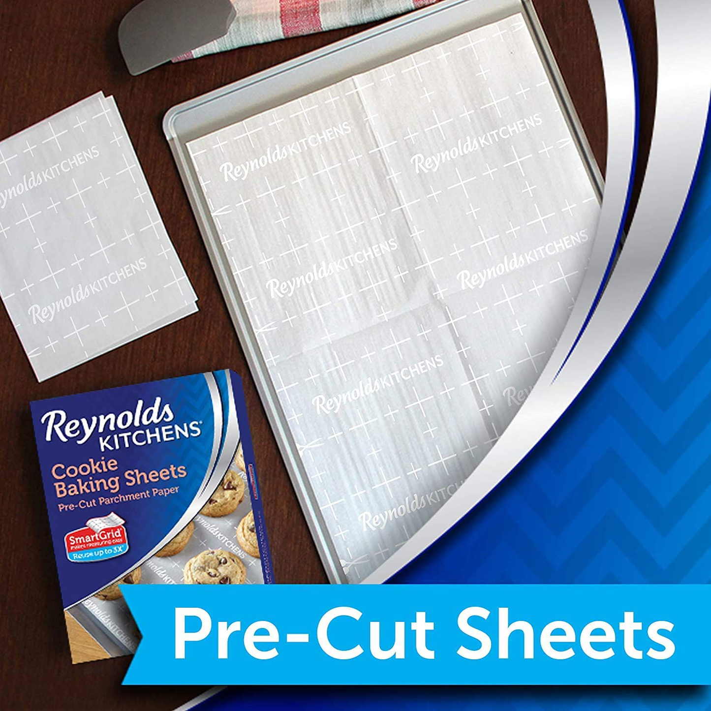 Reynolds Kitchens Pop-Up Parchment Paper Sheets, 10.7x13.6 Inch, 30 Count