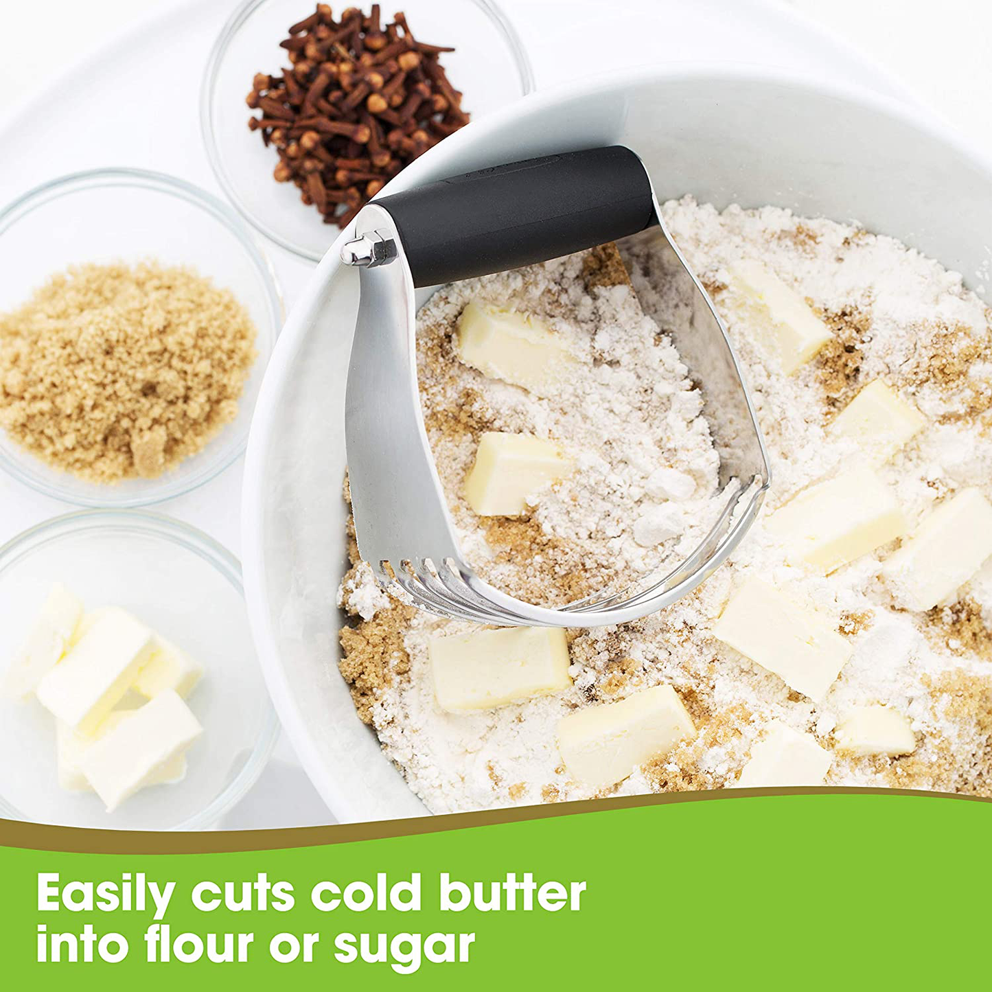 Spring Chef Dough Blender, Top Professional Pastry Cutter with Heavy Duty Stainless Steel Blades