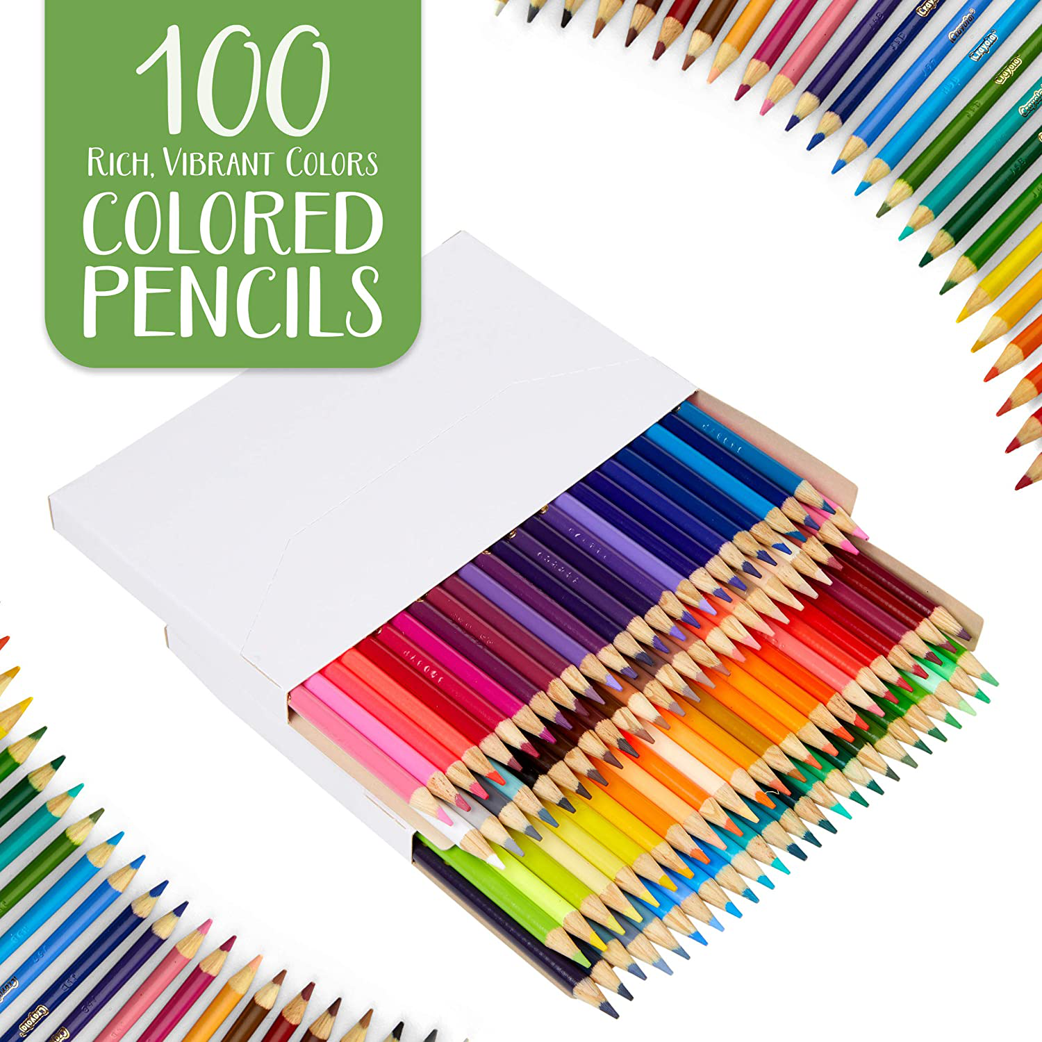 Crayola 100 Colored Pencils, Adult Coloring, Great for Coloring Books, Gift