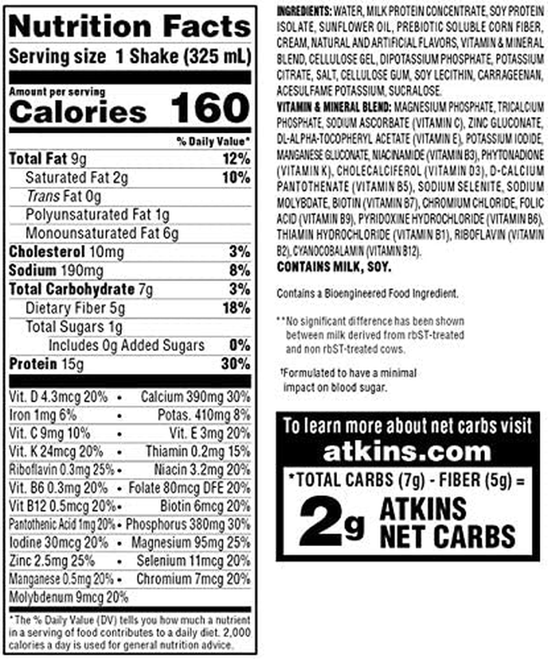 Atkins Creamy Protein-Rich Shake with Creamy Vanilla, 12 Count
