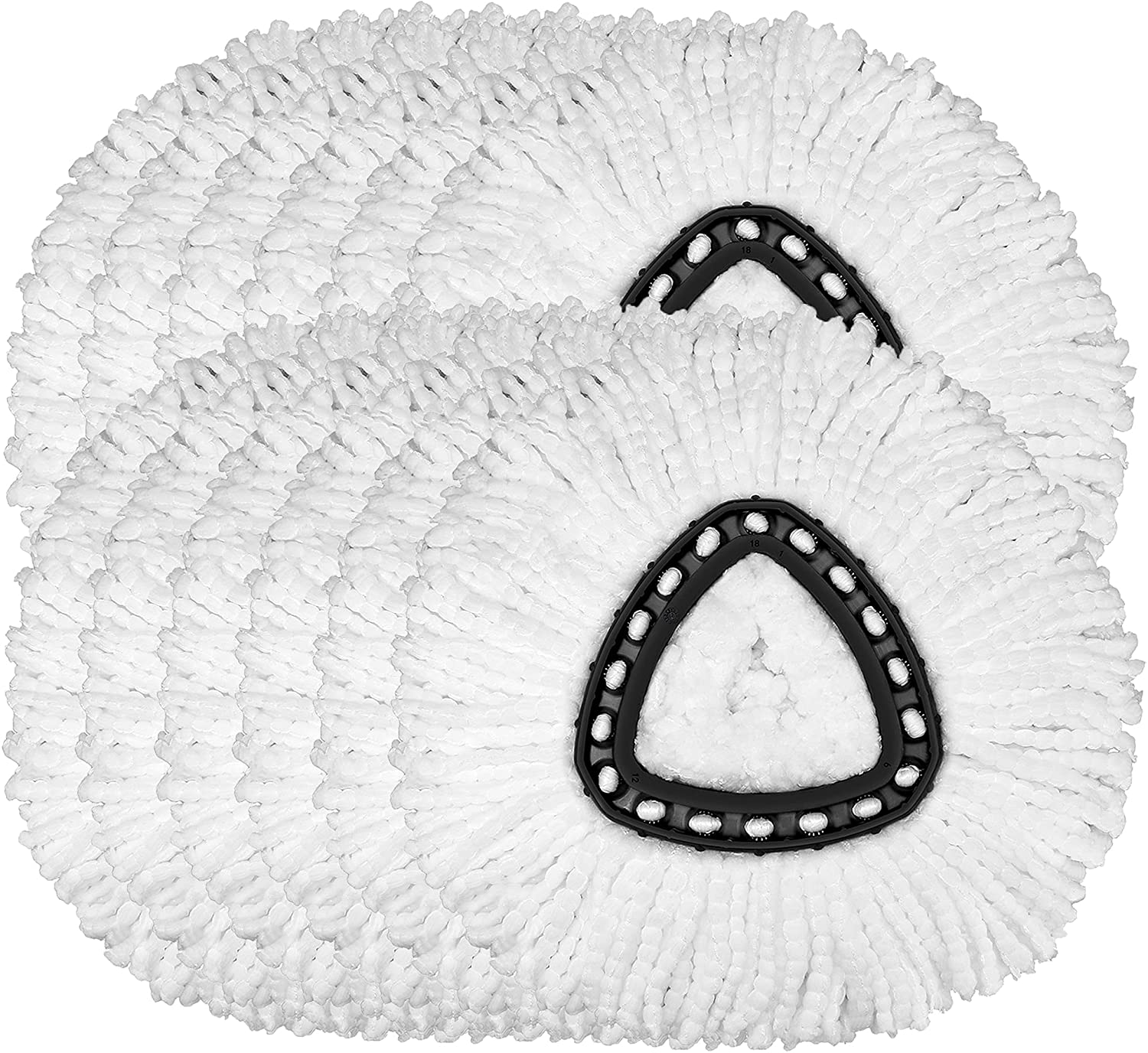 12 Pack Mop Replacement Heads Compatible with Spin Mop, Microfiber Spin Mop Refills, Easy Cleaning Mop Head Replacement