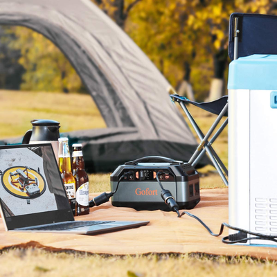 GOFORT 330W Portable Power Station, 299Wh Solar Generator Backup Power, Battery Pack with 110V AC Outlets/4 DC/2 QC 3.0 USB/2 Type-C Port for CPAP Outdoor Camping RV Travel Home Emergency Power Supply