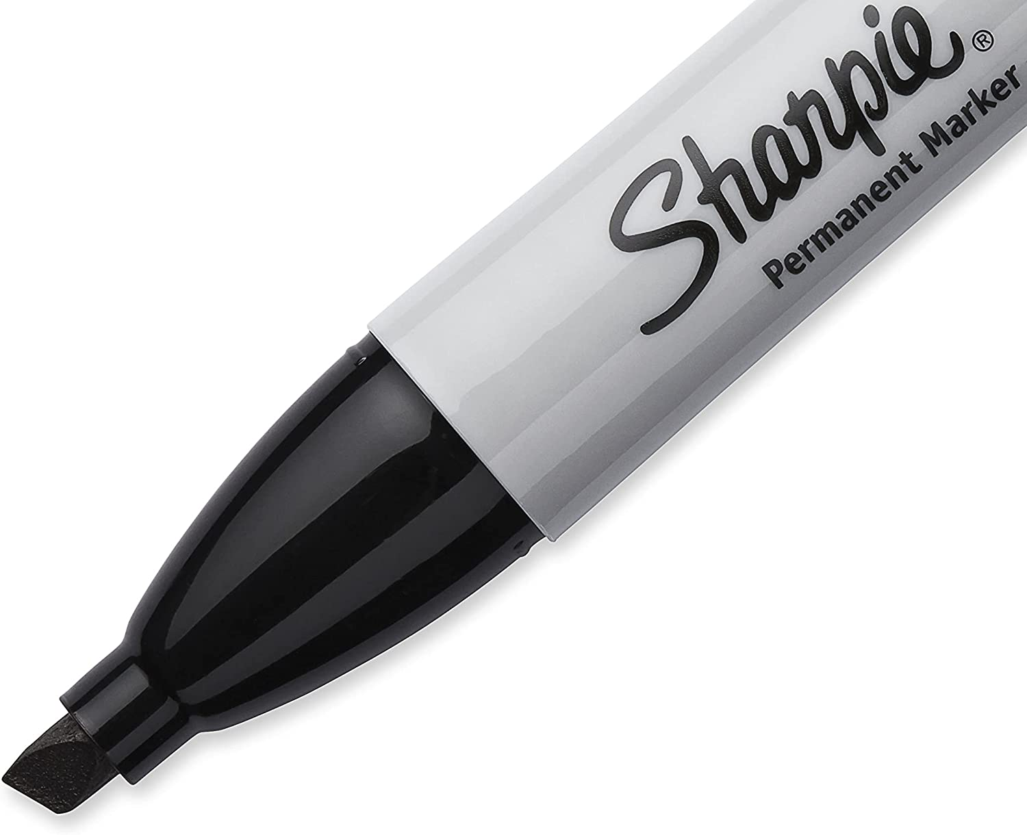Sharpie 38264PP Permanent Markers, Chisel Tip, Black, 4 Count